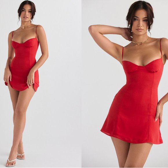 House of CB ‘Christiana’ Red Mini Dress NWOT - Picture 2 of 9